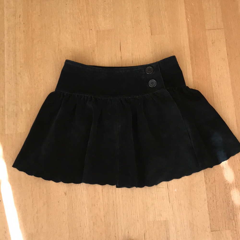 Back leather skirt